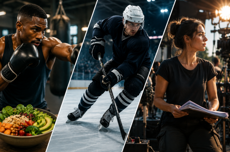 boxer hockey player and film professional representing plant-based living and performance