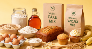 Vegan and organic baking mixes made with natural ingredients