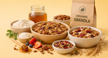 Organic and vegan granolas made with natural ingredients