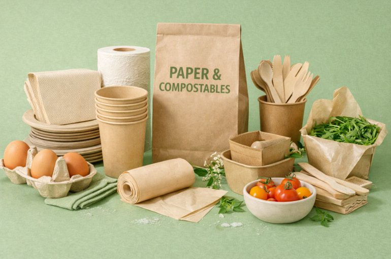 eco-friendly paper and compostable products made with natural ingredients