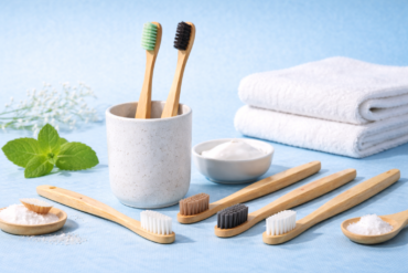 Eco-friendly toothbrushes made from environmentally non-toxic materials
